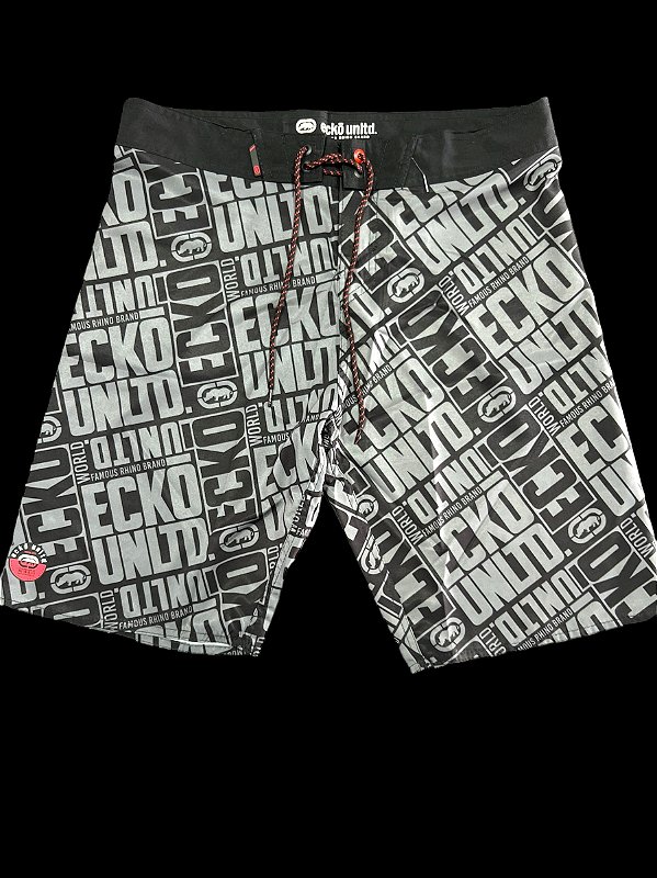 Boardshort Ecko Outdoor Cinza e Preto
